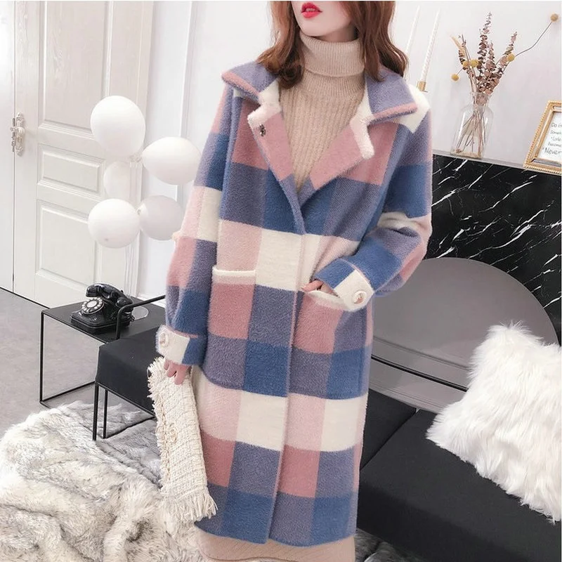#Special Offers Women Water Velvet Plaid Cardigan 2019 Autumn Winter New Water Velvet Knit Cardigan Female Long Splice Jackets Women Warm Coats #Special Offers Women Water Velvet Plaid Cardigan 2019 Autumn Winter New Water Velvet Knit Cardigan Female Long Splice Jackets Women Warm Coats