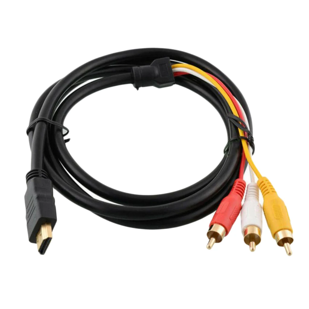 HDMI к RCA кабель К AV композитный адаптер провод папа 3-RCA шнур для ТВ | Электроника