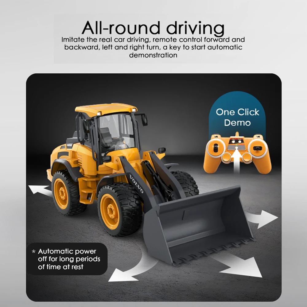 E5691/16 Big Rc Car Tractor Bulldozer Truck Crawler Model 2.4G Remote Controlled Engineering Cars Toys for Boy Birthday Gifts 5