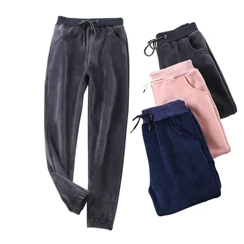 

Pants Women New Women's Thermal Pants for Autumn and Winter Sport Loose Elastic Band Pants Trousers