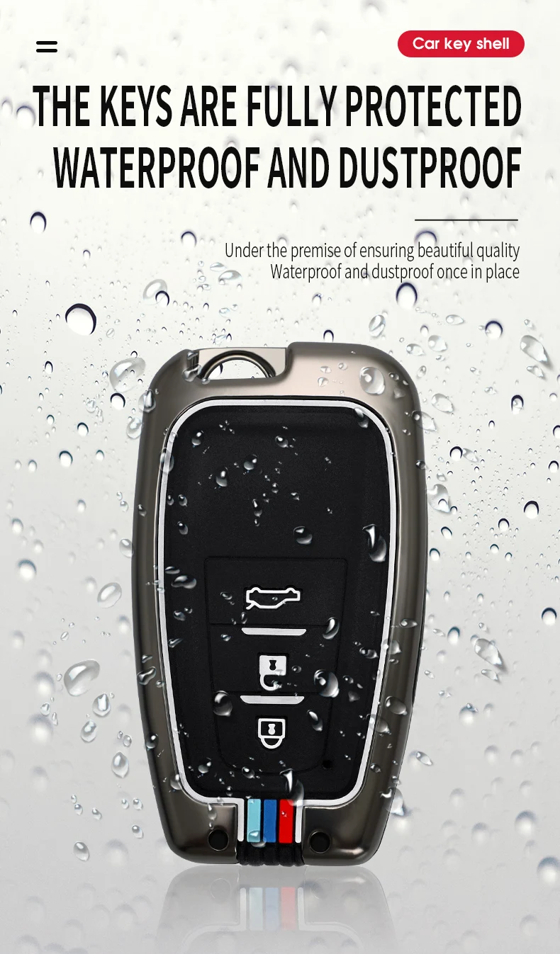 Copertura della cassa chiave a distanza dell'automobile in lega di zinco per Toyota Prius Camry Corolla CHR RAV4 Land Cruiser Prado Protector Shell Fob accessori - Hb4166cef24454aa69e9b1b2736c00cf23