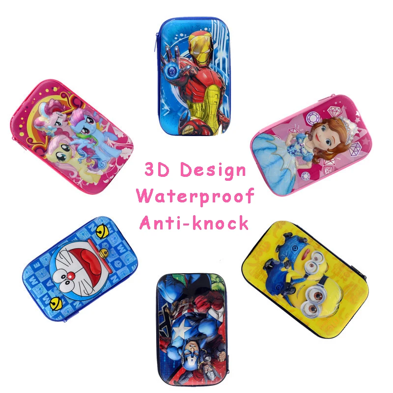 

Kawaii Sofia Princess Spiderman Pony Pencil Case for Kids Pencilcase Box Pouch Big Capacity Stationery School Supplies Gift