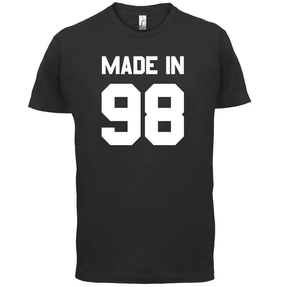 Made In ➘ - Mens T-Shirt 13 Colours 18th Birthday Present Gift -1998 Short Sleeves O-Neck T Shirt Tops Tshirt Homme |