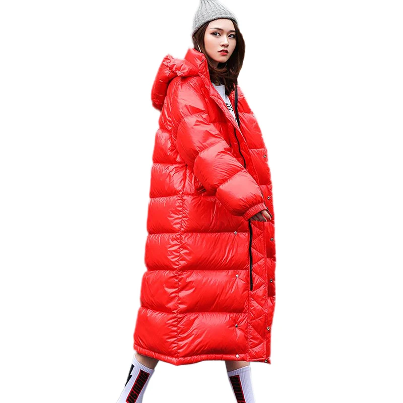 Long Winter Jacket Woman Down Cotton Coat 2021 New Large Size Hooded Thicken Warm Outerwear
