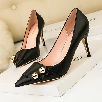 

Womens Shoes 2020 High Heels Luxury Korean Fashion Casual Party Night Pumps Ladies Shoes soild colod elegant shoes