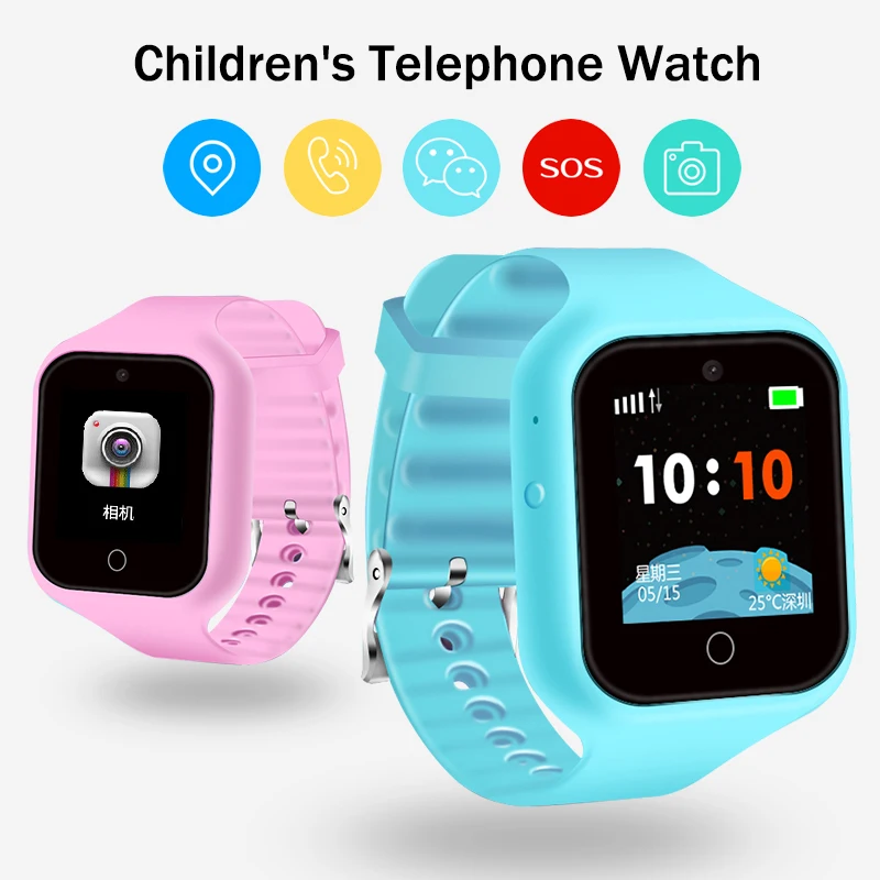 

New Kids Waterproof GPS Watch Phone Locator Wristwatch with SOS Call Pedometer Camera OD889