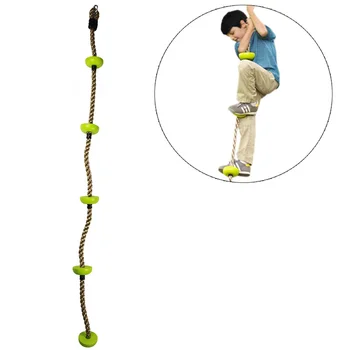 

Funny Kids Climbing Rope Disc Swing Hanging Rope Swing Family Fun Backyard Garden Play Outdoor Playground Games Equipment Toys