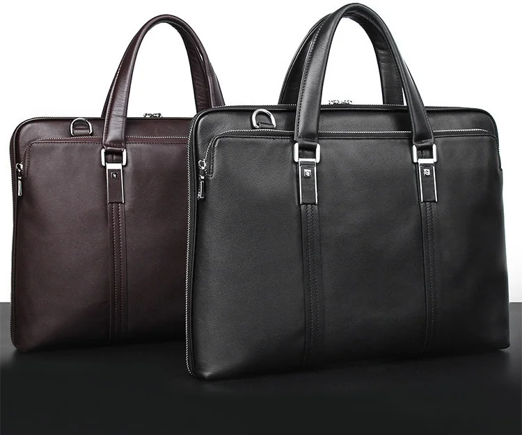 Luxury Leather Doctors Briefcase Business Bag Classic Designer Thick L