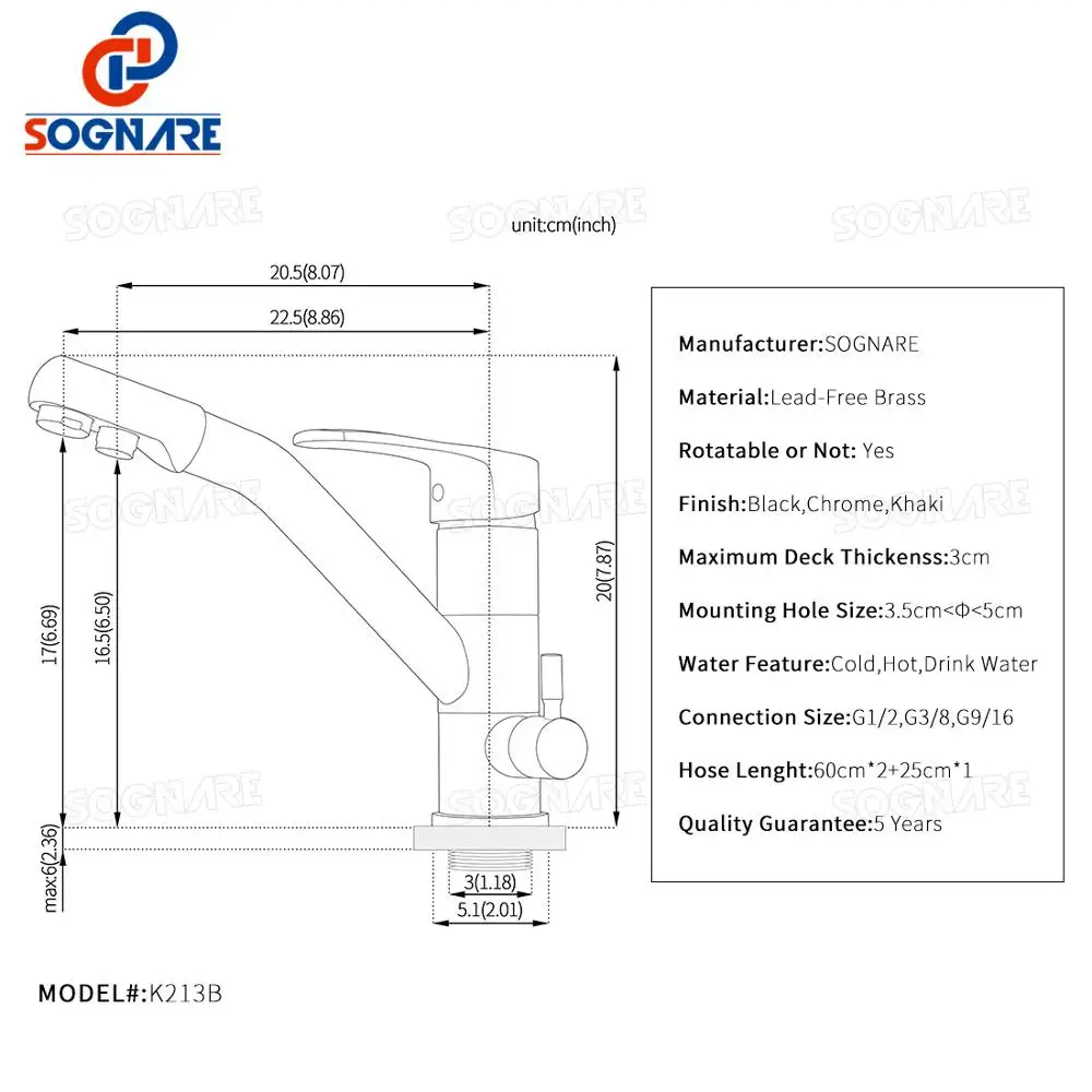 Bathroom Black Matte Kitchen Faucet Mixer Tap 360