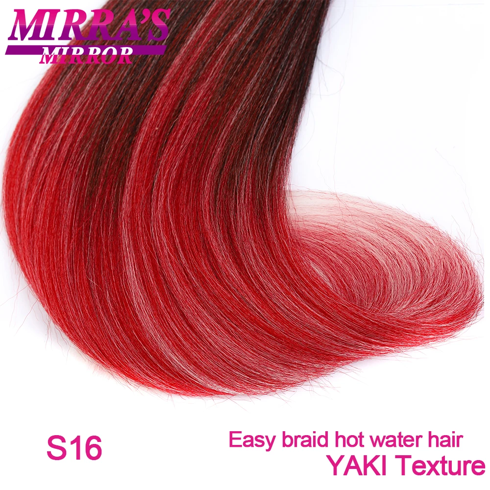 Легко вязанные косички волосы профессиональные предварительно растянутые Омбре косички волосы для наращивания синтетические волосы для косичек Mirra's Mirror