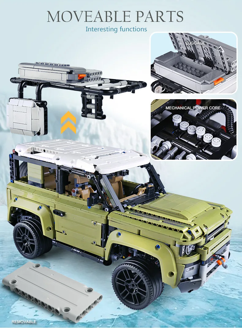 DHL Technic автомобиль совместим с 42110 Land SUV автомобиль Rover Defender Сборная модель автомобиля детские рождественские игрушки строительные блоки