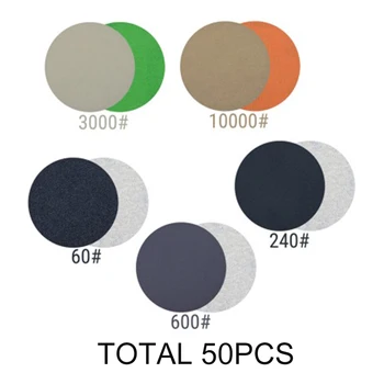 

50x 1 25mm Hook&Loop Round Sandpaper Wet/Dry Sanding Discs Abrasive 60-1000grit