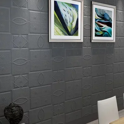 Темно-серый Водонепроницаемый Анти-столкновения ТВ фон обои 3d наклейки на стену мягкая посылка гостиная детская комната наклейки на стену для детей - Цвет: Темно-серый