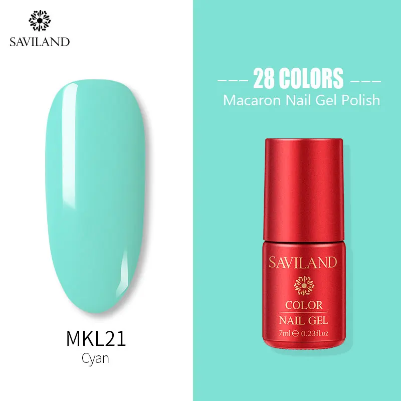 MKL21 Гель-лак для ногтей SAVILAND Macaron карамельный цвет стойкий лак для ногтей УФ Полупостоянный Чистый гель для ногтей Гибридный лак для ногтей - Цвет: MKL21