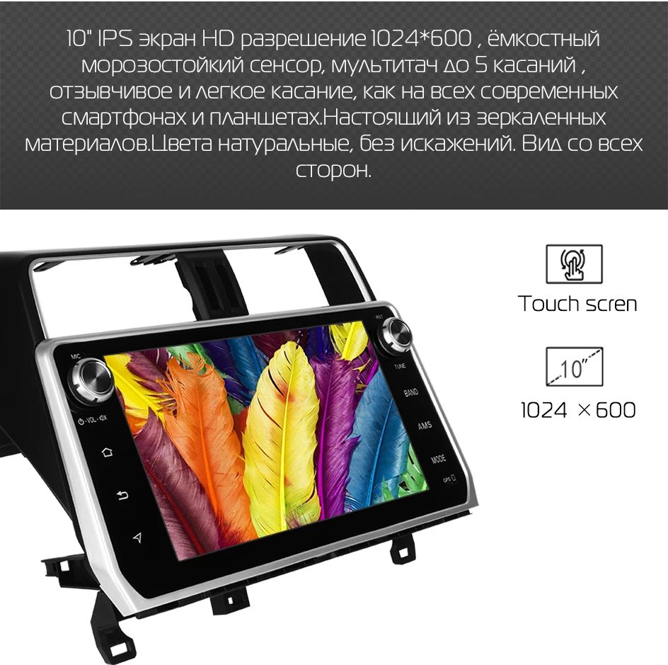 Marubox KD1007 Автомобильный мультимедийный плеер для Toyota Land Cruiser Prado,64 GB Автомобильный dvd-плеер с DSP, gps навигацией, Bluetooth