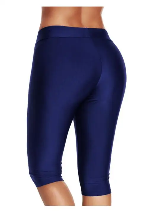 Women Swimsuit Women Swimwear Bottoms Swim Pants Capris Cropped Pants Fitness Swim Trunks Surf Sport Shorts Slim Leggings Tights