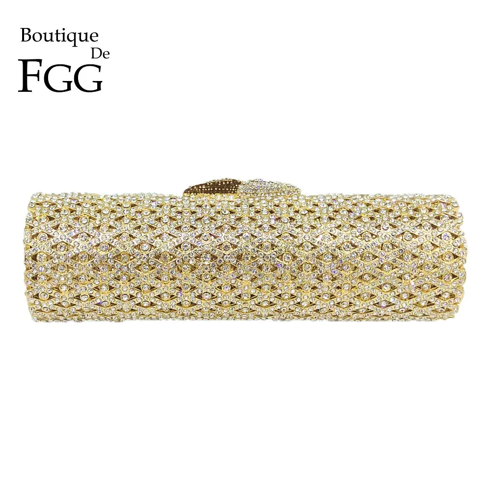 Boutique De FGG элегантные круглые женские маленькие вечерние сумки с кристаллами