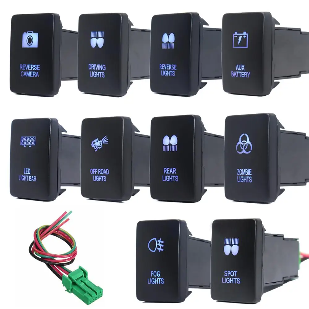 Led Lights Bar Reverse Camera Car Pushbutton Switch Onoff 3a 12v For