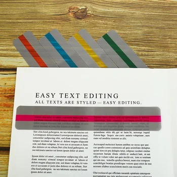 

NEW 24Pcs Reading Guide Strips Highlighter Colored Overlays Bookmark Read Strips for Student Teacher Dyslexia People Kid Gift