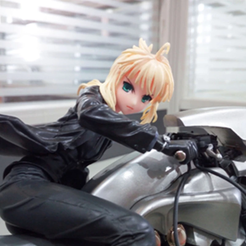 Аниме Fate/stay Night мотоциклетный костюм Saber Arutoria Pendoragon модный мотоцикл окрашенные фигурки модель игрушки кукла подарок