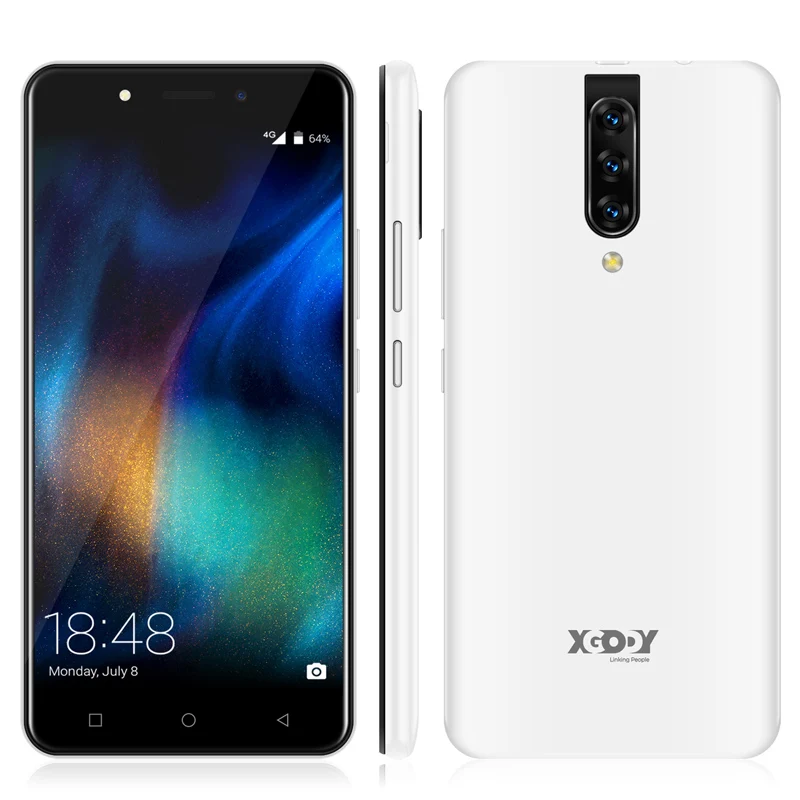 XGODY 4G Dual Sim смартфон Android 9,0 5," 18:9 HD полный экран 2 Гб 16 Гб MTK6737 четырехъядерный 5 Мп камера 2800 мАч мобильный телефон K20 - Цвет: White