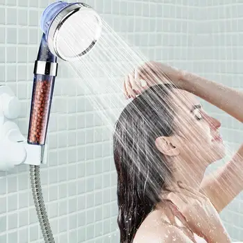 

Shower head, high pressure filter handheld filtration water ionic flow saving with 3 and stone adjustable head 1 shower fun O4U2