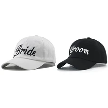 Хлопок, бейсболка для невесты, жениха, свадебной вечеринки, бейсболка с вышитыми буквами, модные шляпы для папы, Прямая поставка