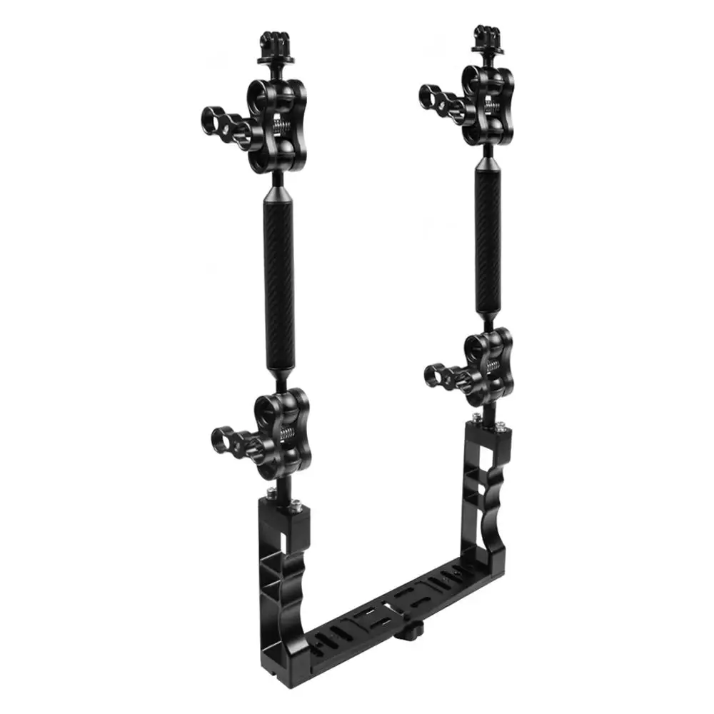 PULUZ двойной ручкой Алюминиевый поддон стабилизатор& 4 xDual мяч Дайвинг зажим& 2x7 дюймов подводное плавание Arm& 2 xBall головкой переходником