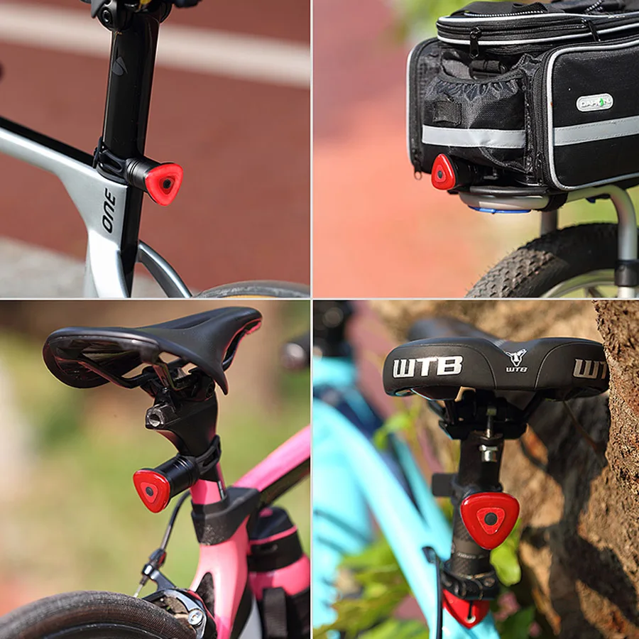 Умный MTB велосипедный задний фонарь интеллектуальный датчик сигнал поворота, стоп-сигналы USB велосипедный задний Предупреждение велосипеда