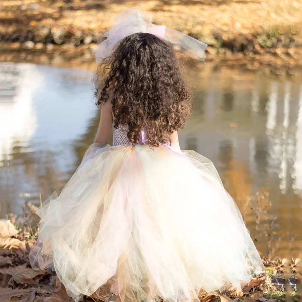 Halloween Unicorn Cosplay Tutu Dress Girl Princess Dress Child Banquet Evening Dress Wedding Flower kids