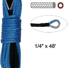 Трос Лебедки-1/" x 48 'трос лебедки 7000+ LBs с оболочкой для квадроциклов лебедки ATV UTV SUV Грузовик Лодка Ramsey