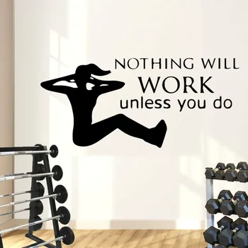

Exquisite Wall Stickers Gym Woman Frase Sticker For Gym Office Room Wallpaper Poster Diy Home Decor Art Decal