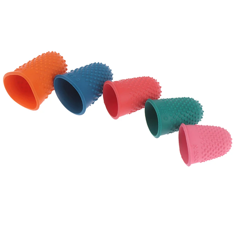 MINM 5Pcs Counting Cone Rubber Thimble Protector Sewing Quilter Finger Tip  Craft Needlework Sewing Accessories 