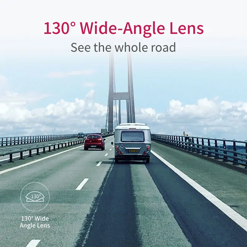 Автомобильный видеорегистратор YI Compact Dash Camera | Разрешение 2.7K Широкий угол обзора