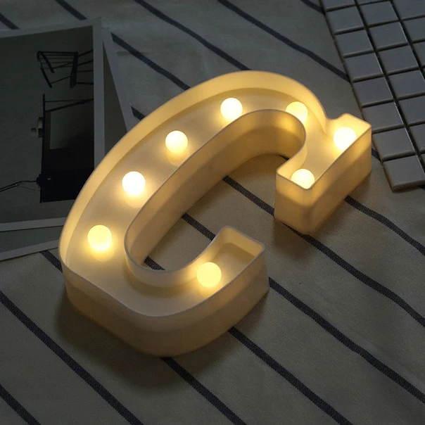 G DIY 26 английские буквы светодиодный ночной Светильник Marquee знак Алфавит 3D настенный ночной Светильник домашняя одежда для свадьбы, дня рождения Декор - Цвет: G