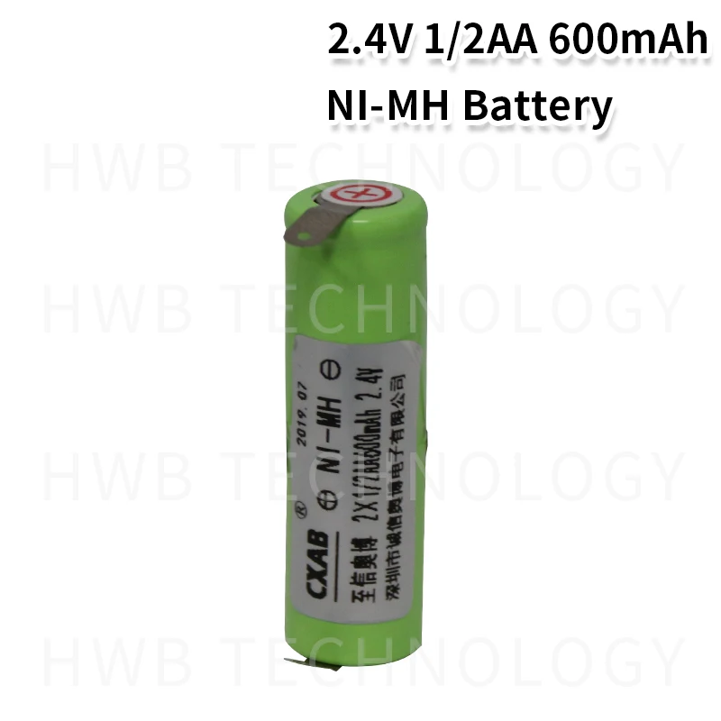 1 шт./лот 2*1/2AA 2,4 V 600mAh бритвенная батарея ni-mh аккумуляторная батарея