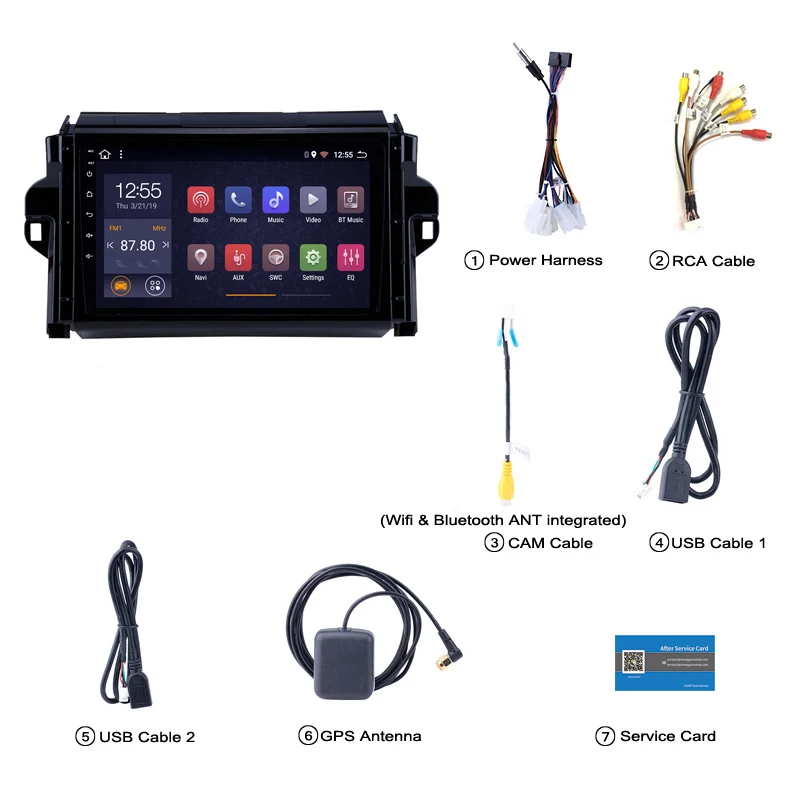 Discount Android 9.0 HD Touch Screen 9 inch GPS Navigation Car Stereo for 2016-2018 Toyota Fortuner support SWC 5