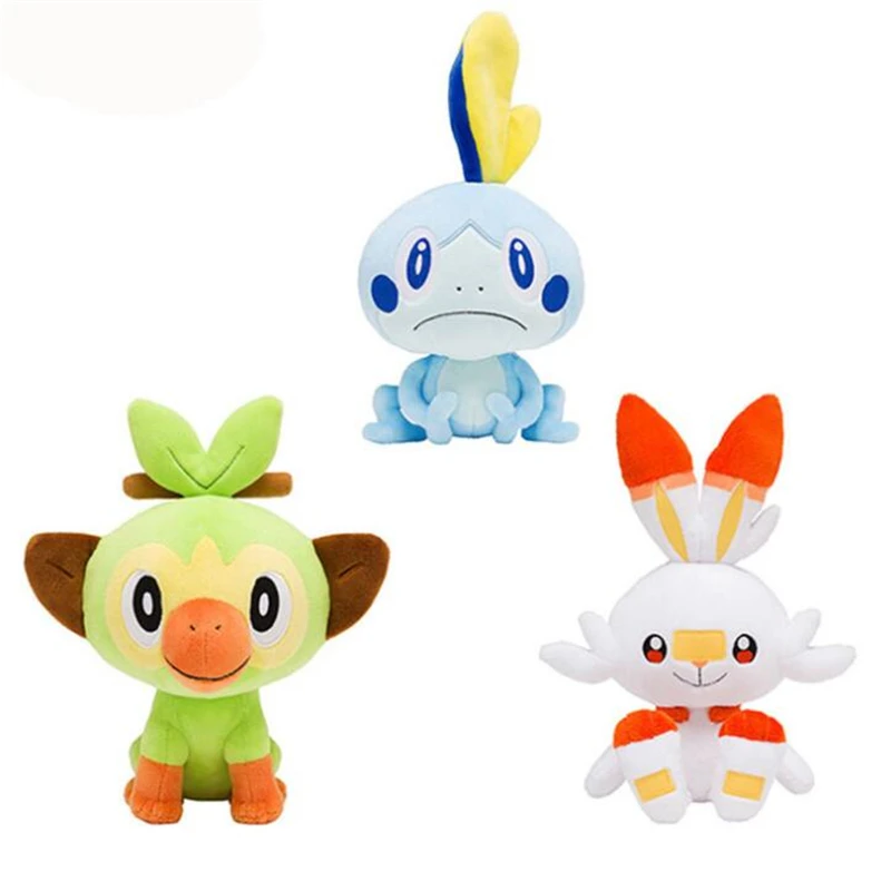 3 шт./лот Меч Щит госанкэ Sobble Grookey Scorbunny Плюшевые kawaii обезьяна кролика игрушки на