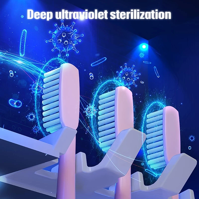 Toothbrush Holder Toothpaste Dispenser Toothbrush Storage Box UOSU UV Toothbrush Holder Toothpaste Dispenser Solar Energy Bathroom Toothbrush Storage Box Household Bathroom Accessories Set