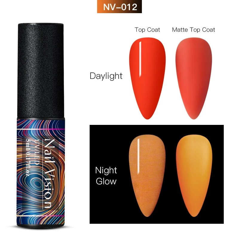 AAS07747 Nail Vision Neon Luminous Matte Nail Gel Polish 6ml Fluorescent Green Yellow Colors Soak Off UV Gel Varnish Nail Art Gel - Цвет: AAS07747