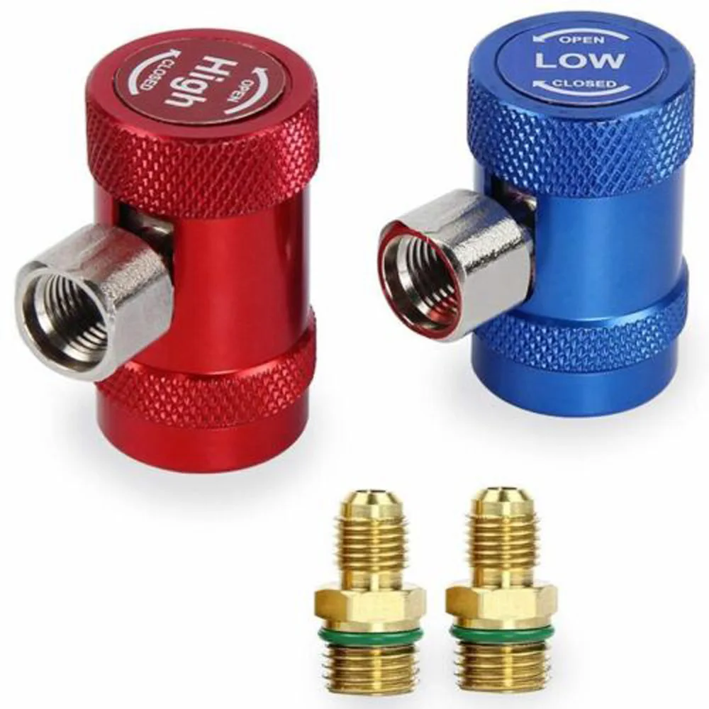 

Car Auto AC High / Low Side R1234yf Quick Couplers Adapters Conversion Kit Part