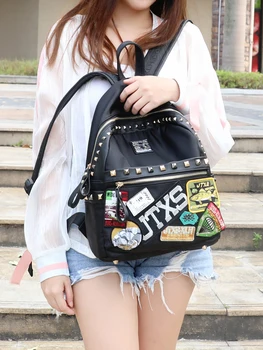 

SHEE fashion 2020 Embroidered backpack women Travel backpack travel bag anti-theft Oxford cloth backpacks super quality mochilas