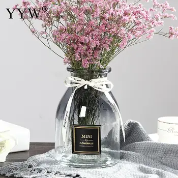 

Flower Glass Vases Home Decor Transparent Glass Vase Nordic Decoration Home Plants Colorful Vase arrones Bouquet Table Vase
