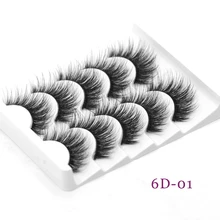 Искусственные 3d норковые ресницы, 5 пар, набор ресниц, полная полоса, ручная работа, толстые Объемные Накладные ресницы для красоты, макияж, ежедневное использование