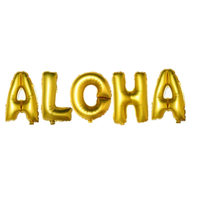 Aloha шар в форме буквы Гавайские ананасы вечерние украшения набор воздушных шаров пляжный Декор мяч крест границы Лидер продаж
