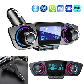

Wireless In-Car Bluetooth FM Transmitter MP3 Radio Adapter Car Kit USB Charger
