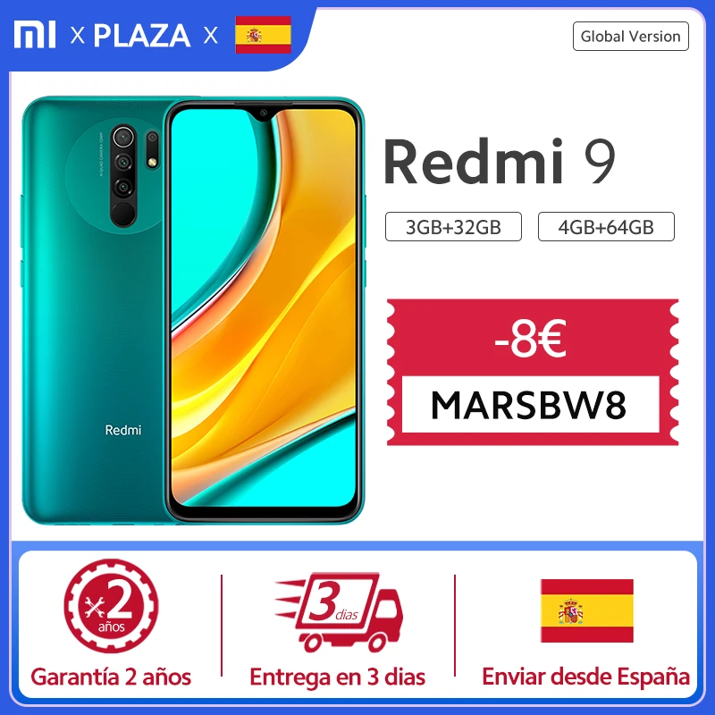 Глобальная версия Xiaomi Redmi 9 32GB/64GB NFC Смартфон Tek Helio G80 6 53 &quotFHD прямая дисплей 5020 мА/ч