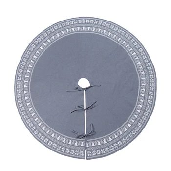 

48inch Round Floor Mat Christmas Tree Skirt Soft Home Decor Acrylic New Year Vintage Holiday Durable Party Supplies Festival