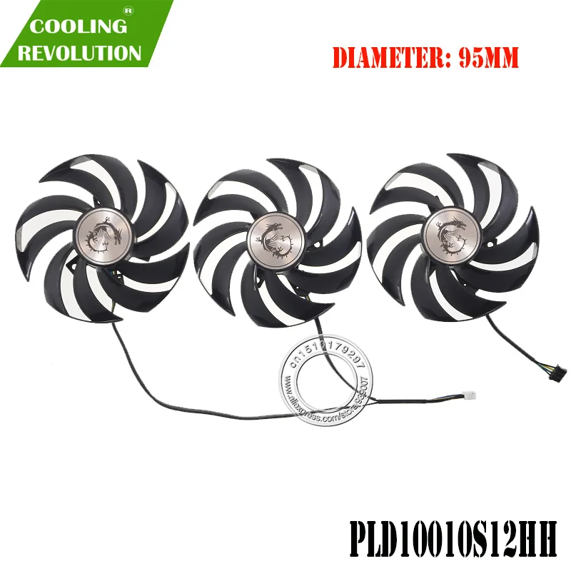 95 мм PLD10010S12HH PLD10010B12HH DC12V 0.40A 4Pin для MSI RTX 30 series | Компьютеры и офис