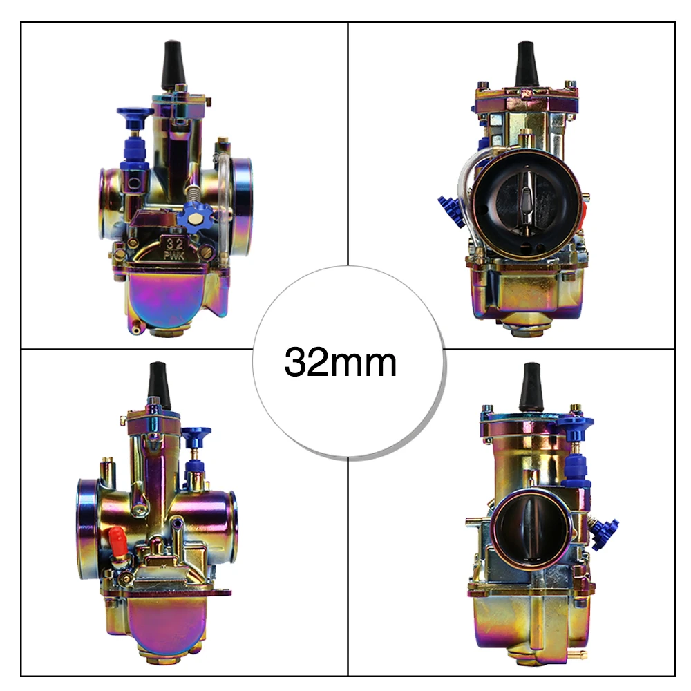 Sclmotos-мотоцикл Keihin PWK Карбюратор Carb 28 мм 30 мм 32 мм 34 мм Красочный Карбюратор с силовой струей подходит для мотокросса